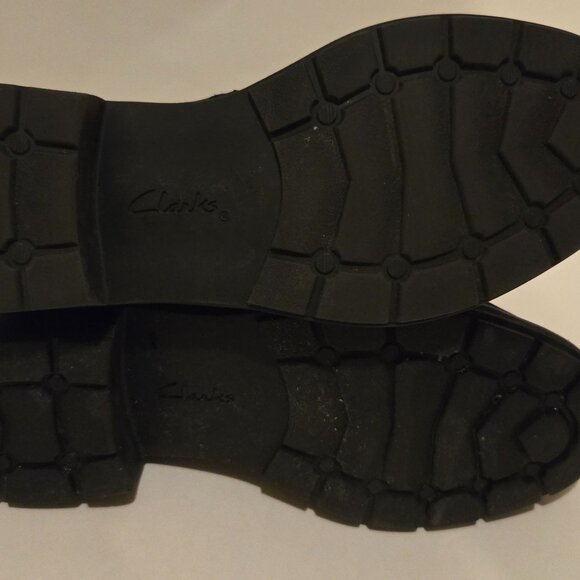 Clarks Collection Leather Ankle Boot Hearth Fay Black, Sz 8 - Picture 4 of 10